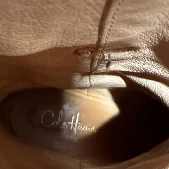 Cole Haan Red Leather Heeled Boots - Picture 2 of 10